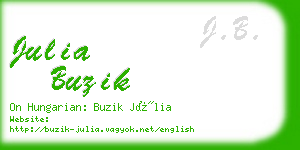 julia buzik business card